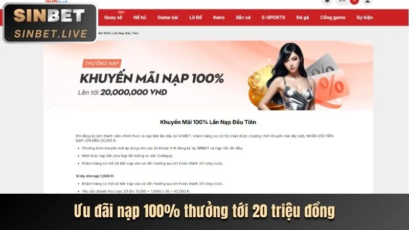 Ưu đãi nạp tiền lần đầu tại tải 6ff12